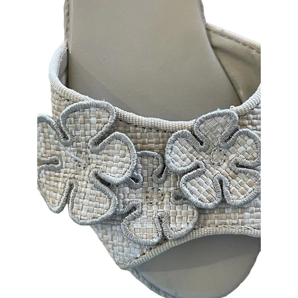 Janie And Jack Sandals Girls Size‎ 10 Floral Espadrille  $59